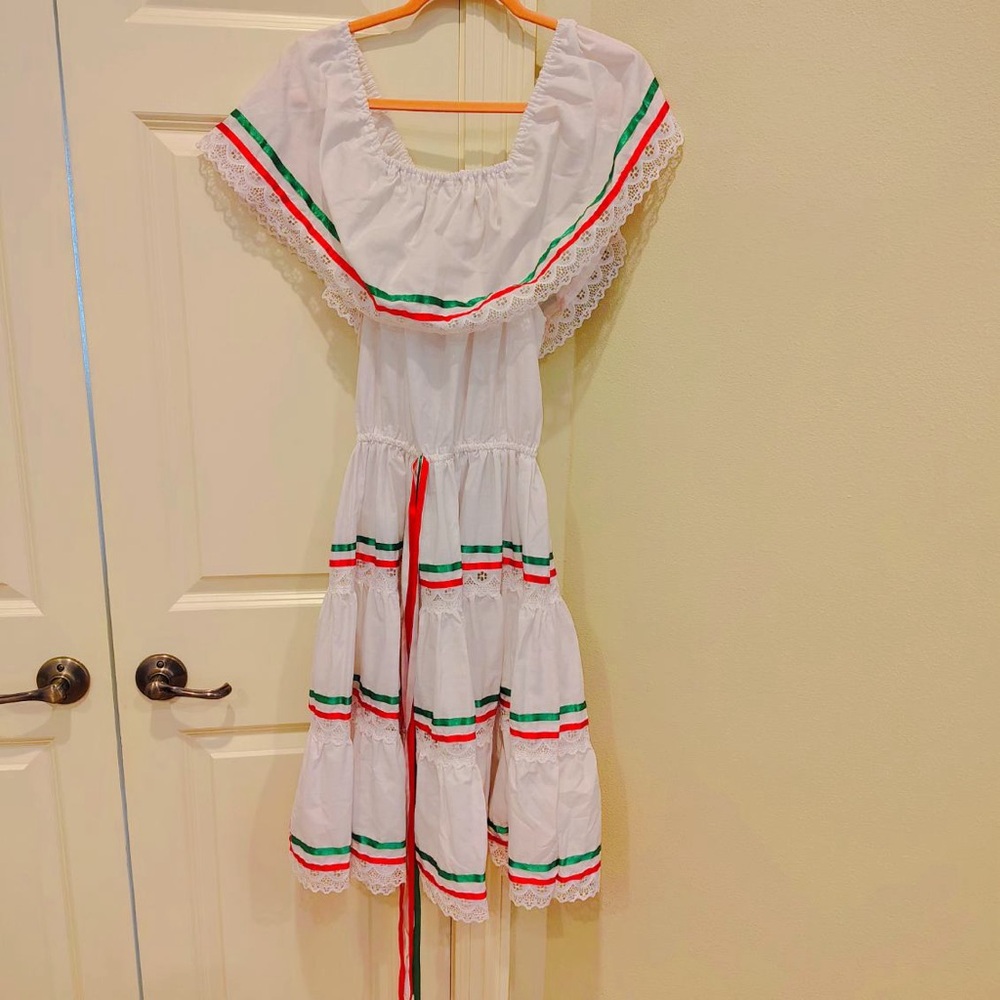 Authentic Mexican Dress Señorita Halloween Costume Cinco De Mayo Women L/XL - Picture 7 of 11
